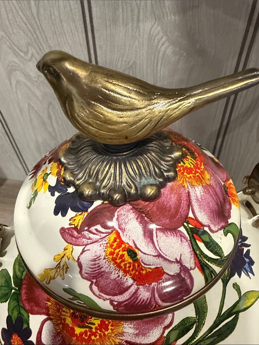 Mackenzie Childs flower market tea kettle - Picture 6 of 10